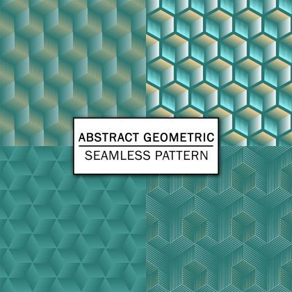 Abstract Geometric Digital Paper Spring Digital..