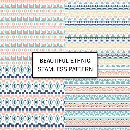 Beautiful Ethnic Digital Paper Spring Digital..