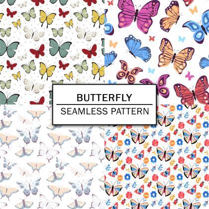 Butterfly Digital Paper Spring Digital Paper..