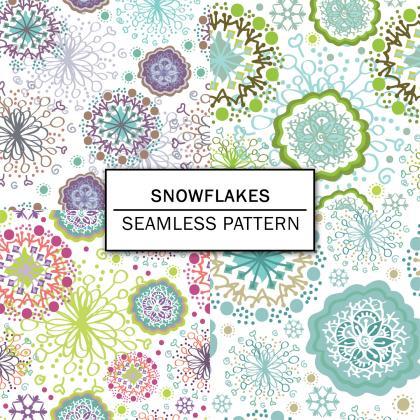 Snowflakes Digital Paper Spring Digital Paper..