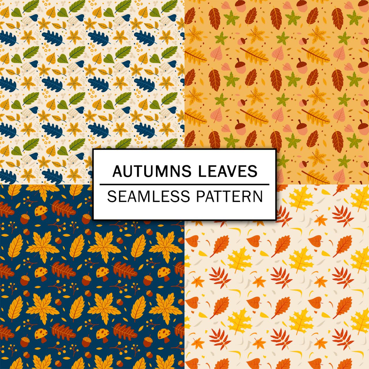 Autumn Leaves Digital Paper Spring Digital Paper Scrapbooking Paper Set Digital Paper Pack Digital Downloads