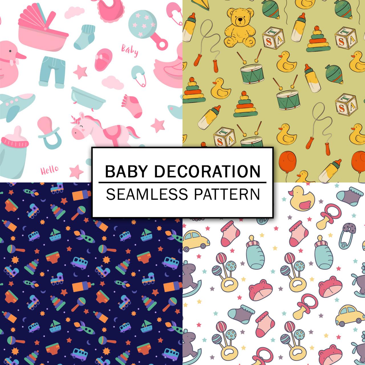 Baby Decoration Digital Paper Spring Digital Paper Scrapbooking Paper Set Digital Paper Pack Digital Downloads