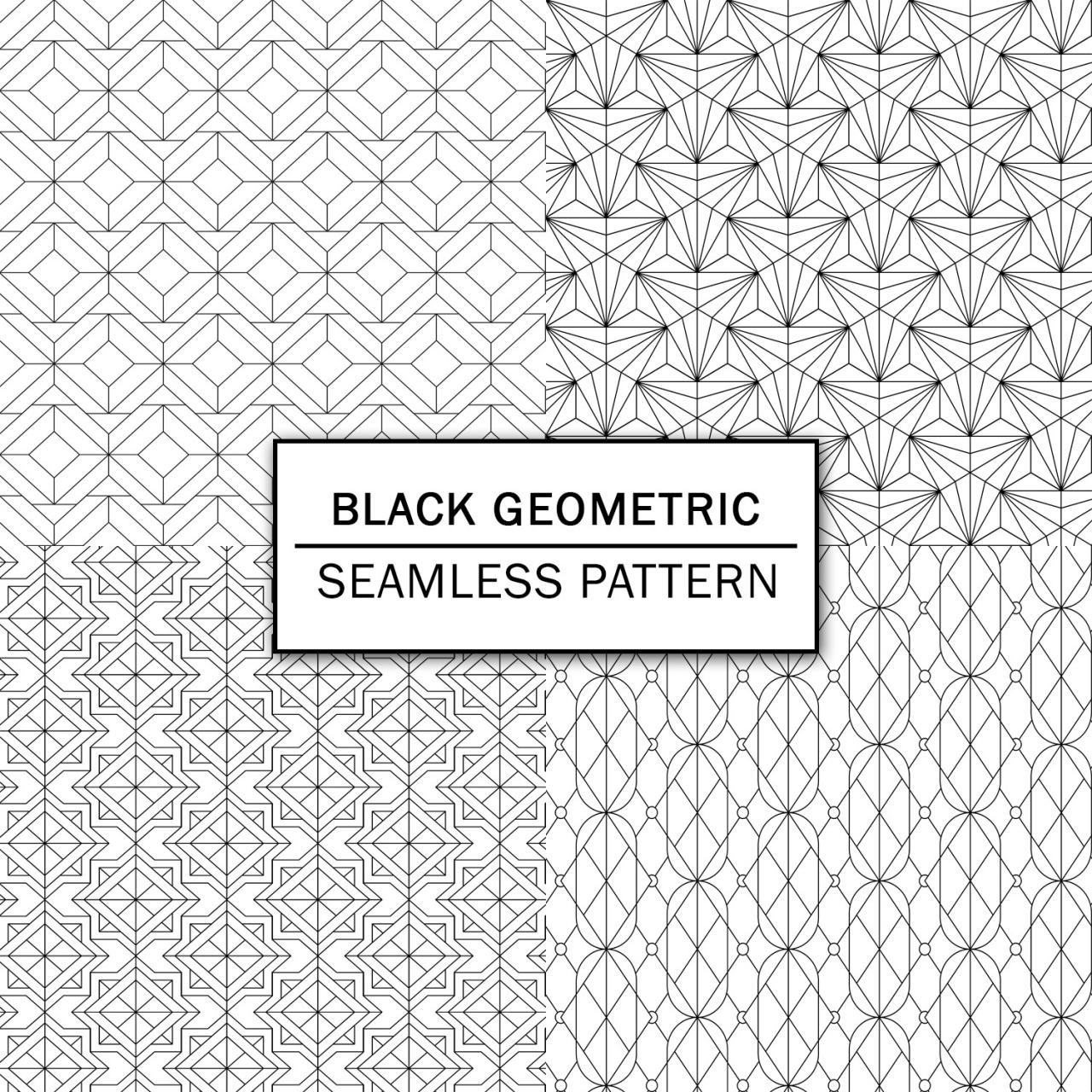 Black Geometric Digital Paper Spring Digital Paper Scrapbooking Paper Set Digital Paper Pack Digital Downloads
