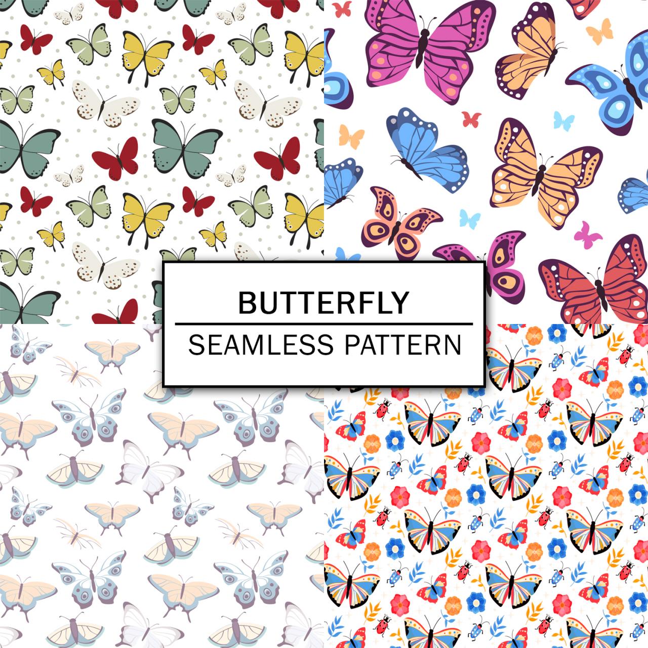 Butterfly Digital Paper Spring Digital Paper Scrapbooking Paper Set Digital Paper Pack Digital Downloads