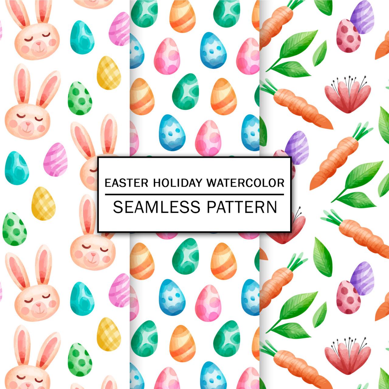 Easter Holiday Watercolor Digital Paper Spring Digital Paper Scrapbooking Paper Set Digital Paper Pack Digital Downloads