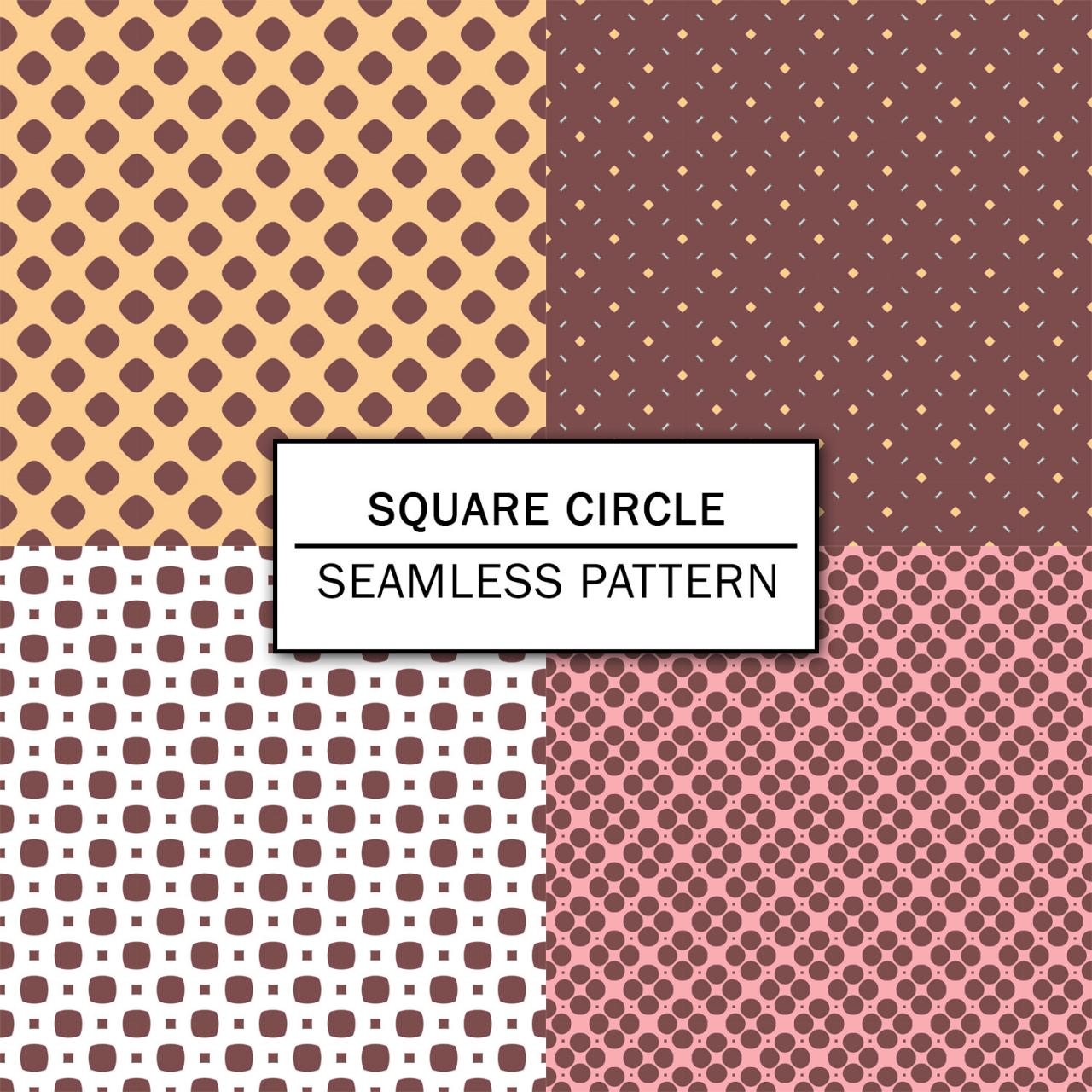 Square Circle Digital Paper Spring Digital Paper Scrapbooking Paper Set ...