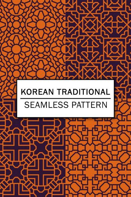 Korean Traditional Digital Paper Spring Digital Paper Scrapbooking Paper Set Digital Paper Pack Digital Downloads
