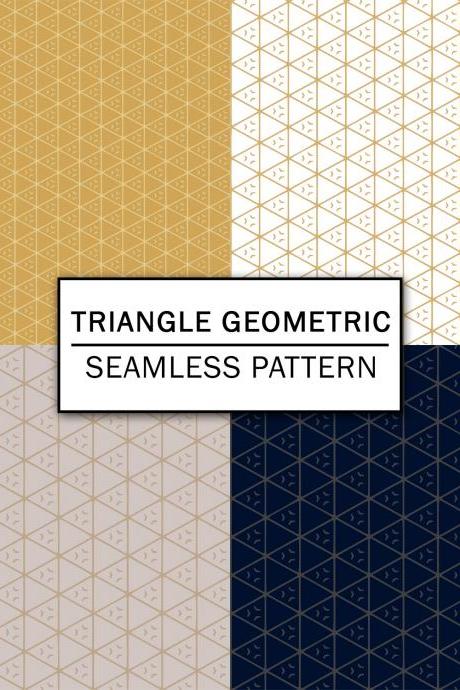 Triangle Geometric Digital Paper Spring Digital Paper Scrapbooking Paper Set Digital Paper Pack Digital Downloads